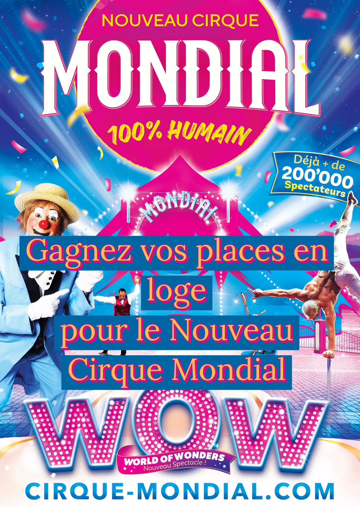 RADIO MILLENIUM VOUS OFFRE VOS PLACES POUR LE NOUVEAU CIRQUE MONDIAL
